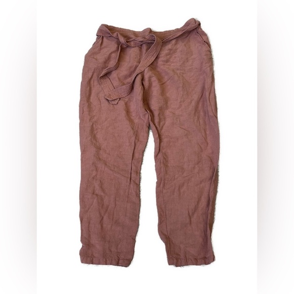 Hatch Venice Linen Blend Paper Bag Waist Pull On Pant sz 8-10 (Hatch 2) - Picture 5 of 15